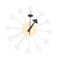 thumbnail image 4 of Elodie Round Ball Wall Clock Quiet Mid Century for Living Room Kitchen Decor Clocks White Ball, 4 of 8