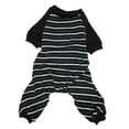 thumbnail image 1 of Pyjama pour Chien à Rayures, Prévient l'Effilochage, Grenouillère à Rayures Vertes et Blanches, Pyjama Classique Extensible pour Chats TP,S,m,L,TG, 1 of 8