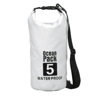 Uxcell Waterproof Dry Bag, Water Proof Bags with Whistle White 5L