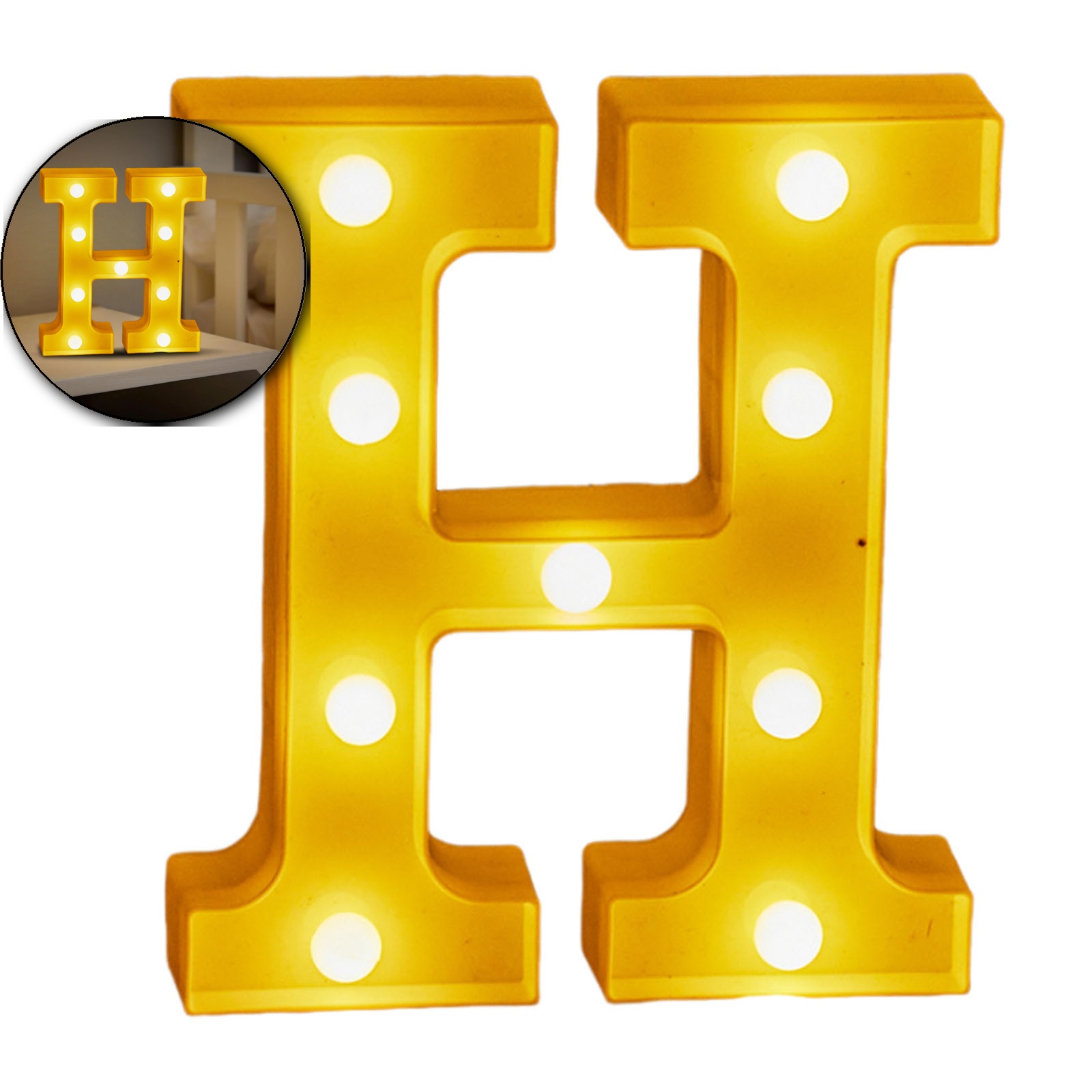 Dvruxg Light Up Letters, Led Letter Lights 26 Alphabet, Decorative Lighted Letter, Battery Powered Led Marquee Letters for Party, Bar, Night Light, Home Decor
