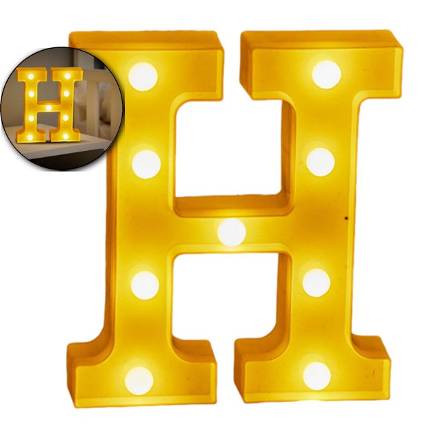 Dvruxg Light Up Letters, Led Letter Lights 26 Alphabet, Decorative Lighted Letter, Battery Powered Led Marquee Letters for Party, Bar, Night Light, Home Decor