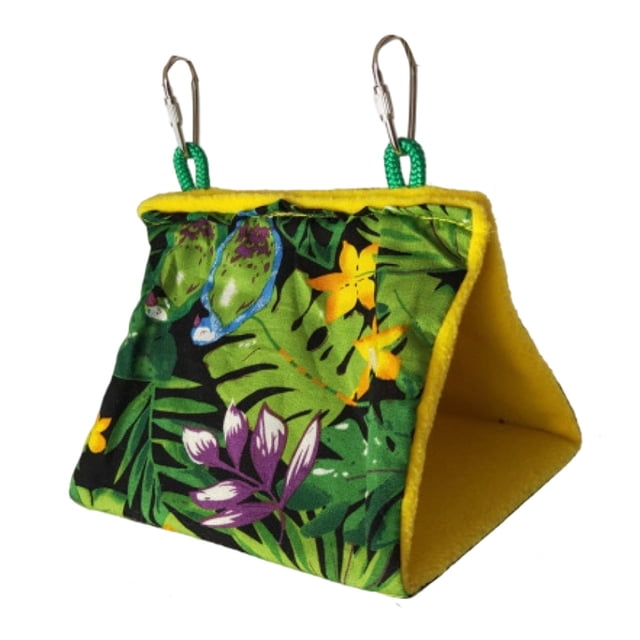 Tropical Rainforest Themed Bird Cage With Sunshade Hanging Tent Swing For Small Pet Birds And Finches