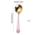 thumbnail image 3 of Soup Spoons Stainless Steel 6.2 Inch Length Stainless Steel Spoons Portable Handle Soup Spoons, 3 of 3