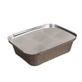 thumbnail image 2 of Lot de 10 Plats en Papier D\'aluminium Accessoires Ménagers Jetable Grande Capacité Contenant Alimentaire Rectangulaire Plaque de Cuisson Plat à Usage Unique 700 ml Couvercle, 2 of 7