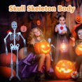 thumbnail image 3 of 150cm Luminous Skull Skeleton Body Scary Halloween Toy Haunted House Tricky Prop, 3 of 3