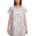 thumbnail image 3 of Moomaya Chemise de Nuit d'Allaitement pour Femmes à Col Rond Imprimée en Popeline de Coton, 3 of 4