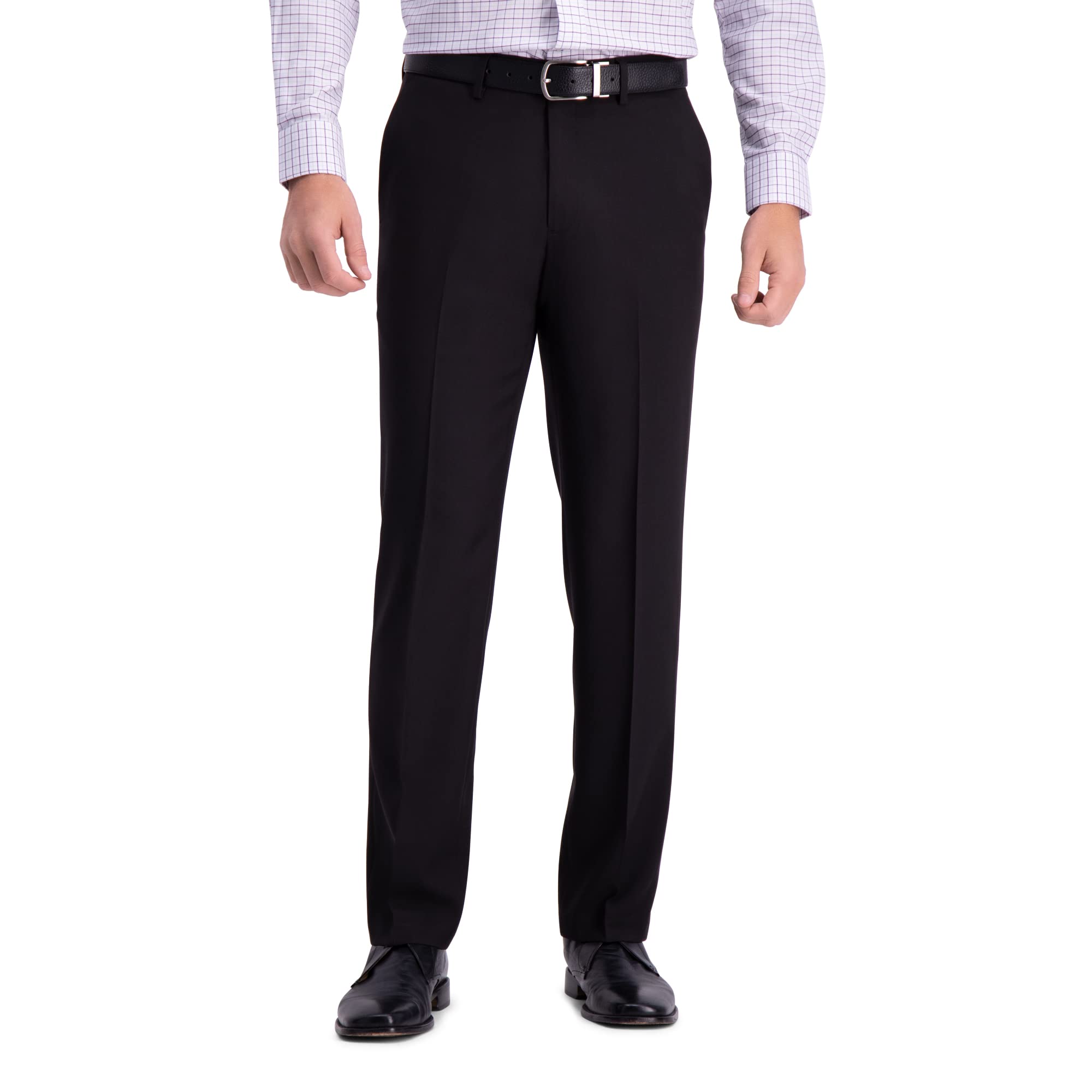 Haggar Pantalon Habillé pour Homme, Coupe Droite, devant Plat, Confort Supérieur