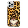 thumbnail image 1 of MUNDAZE Apple iPhone 12 Pro Shockproof Clear Hybrid Protective Phone Case Gnome Sunflower Leopard Cover, 1 of 6