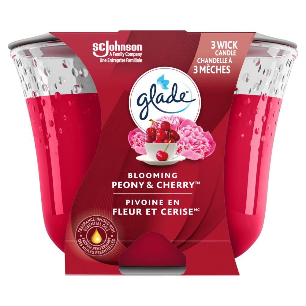 Glade Chandelle parfumée, Pivoine en Fleur et Cerise