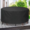 thumbnail image 5 of Housse Ronde pour Table de Patio, Housses de Meubles de Patio Imperméables, Housse pour Table et Chaises d'Extérieur, Noir, 2 Tailles, 5 of 5