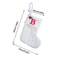 thumbnail image 3 of Fridja 8 Inch Mini Initial Christmas Stocking Monogram Embroidered Christmas Stocking White Knitted Small Christmas Stocking Decorations for Fireplace Mantle Christmas Wall, 3 of 5