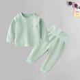 thumbnail image 4 of vdgthytj Toddler Baby Baby Girl Fall Clothes Ribbed Crewneck Long Sleeve Tops and High Waisted 2 Piece Matching Outfit, 4 of 5