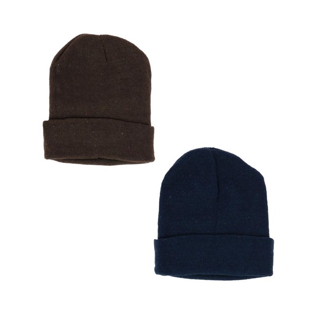 Polar Extreme Basic Winter Beanie Cuff Cap (2 Pack) (Men's)