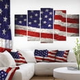 thumbnail image 3 of Design Art Large American Flag Watercolor Canvas Print, 3 of 3