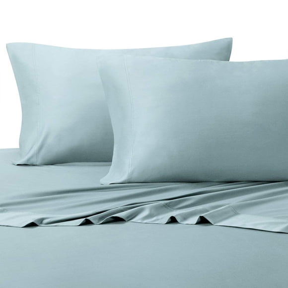 sheetsnthings Silky-Soft Viscose from Bamboo-Cotton Hybrid, Standard Size, Set of 2 Pillow Cases, Blue