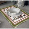 thumbnail image 3 of Vargottam Placemats- Placemat For Dining Table, Set Of 4- Printed & Reversible CottonNapkin-IndoorPlacematsFor Home & Kitchen Dining Table- Asian Block (White & Green), 3 of 5