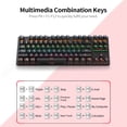 thumbnail image 4 of 87-key Mechanical Keyboard Wired Keyboard RGB Backlit Keyboard Blue Switch/ 26-key Rollover/ Multimedia Combination Keys Pink, 4 of 8