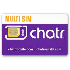 Chatr Mobile Canada 4G LTE Multi Sim Card, Nano Micro Standard 3 in 1 Combo
