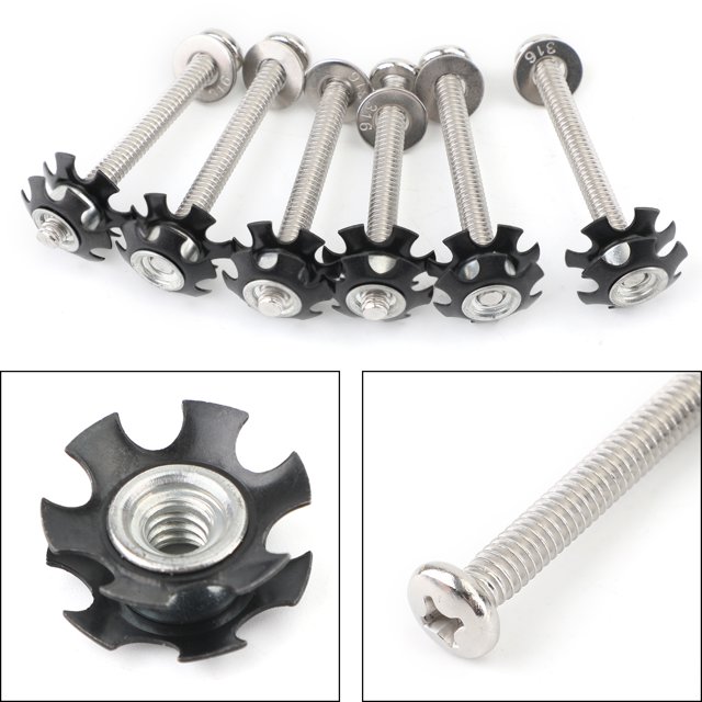 Set of 6 RV LADDER REPAIR KIT nuts Stainless Bunk Motorhome Parts Camper Trailer Coach