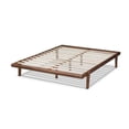 thumbnail image 3 of Baxton Studio Kaia Lit Plateforme Très Grand en Bois de Style Mi-Siècle, Brun Noyer, 3 of 7