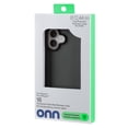 thumbnail image 1 of onn Translucent Hard Shell Bumper Phone Case for iPhone 16, Black, 1 of 5