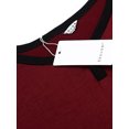 thumbnail image 3 of Men V-neck Long Sleeping Shirt, Solid Color Short Sleeve Split Hem Sleepwear, 3 of 7
