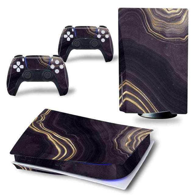 VONKY Black Series Body Sticker for PS5 Optical Drive Version Console