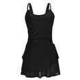 thumbnail image 4 of Nmnitkp Women's One Piece Swimdress Swimsuit Rushed Mesh Modest Tummy Control Bathing Suits Push Up Swim Dresses with Bottom, 4 of 8