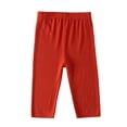 thumbnail image 1 of MIASHUI Leggings Filles Shorts Athlétiques Enfants Pantalons Course Entraînement Collants Extensibles, Rouge, 8-9 Ans, 1 of 3