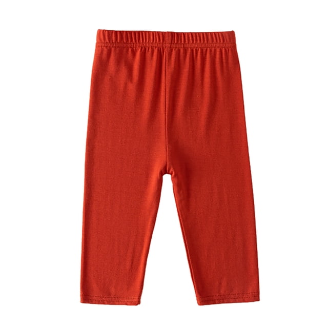 MIASHUI Leggings Filles Shorts Athlétiques Enfants Pantalons Course Entraînement Collants Extensibles, Rouge, 8-9 Ans