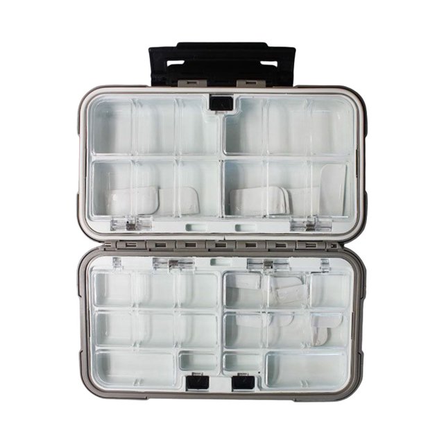 yingyy Tackle Box Portable Syurdy ABS Carpe Appâts de Pêche Boîtes Multifonctionnelle Étui de Rangement Professionnel BaitContainer L Gris