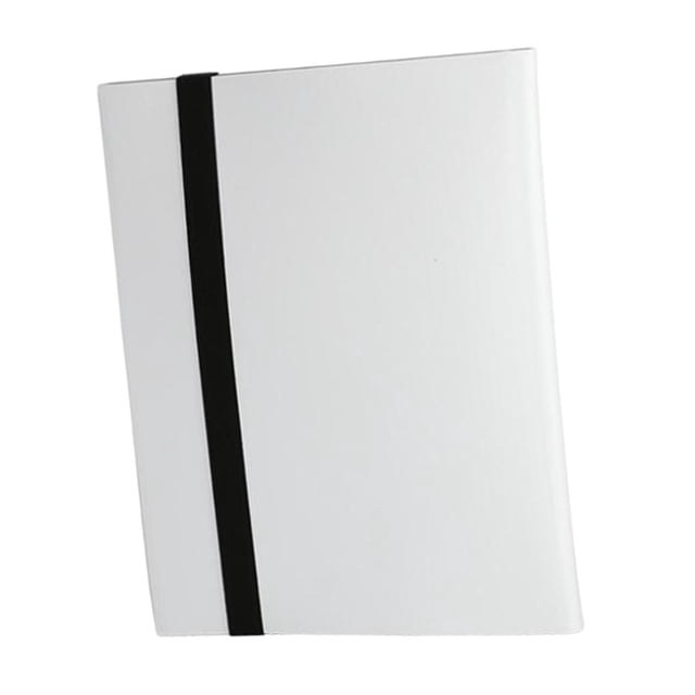 Baohd Classeur de Transport pour Cartes à Échanger à 4 Pochettes Étui Classeur de Poche Album de Cartes de Rangement Blanc 21x17,5 cm