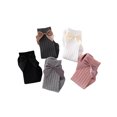 thumbnail image 3 of Faithtur Newborn's Solid Color Knitted Socks Non Slip Floor Socks with Bow Decorations, 3 of 5