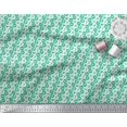 thumbnail image 2 of Soimoi Green polyester Crepe Fabric Airplane,Trophy & Geometric Symbol Decor Fabric Printed Yard 52 Inch Wide, 2 of 3