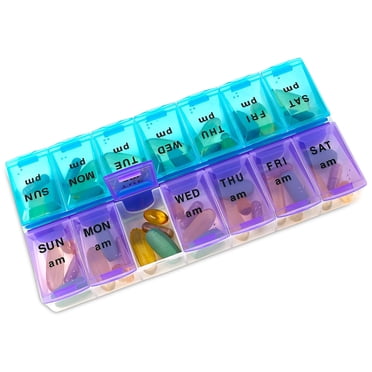 MEDca Weekly Pill Organizer, Twice-a-Day, 1 Pill Organizer Extra Large