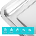thumbnail image 3 of Stainless Steel Cat Litter Box- Low Entry Litter Box For Small Cats Hamster Rabbits, Small Open Nonstick Metal Kitten Litter Tray, 12.38x8.45x1.77in, Silver, 3 of 7