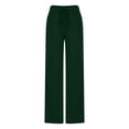 thumbnail image 4 of Kyusrd Wide Leg Pants For Women Drawstring Elastic High Waisted Long Wide Leg Trousers Pockets Palazzo Pants Casual Solid Color Breathable Loose Fit Yoga Pants, 4 of 7