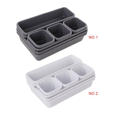 Xingzhi 8pcs Drawer Separate Organizer Free Combination Drawer Separate Box Storage Desk Drawer Storage Box Small Object Storage Case