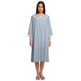 thumbnail image 1 of Moomaya Robe de Nuit Longue Jusqu'au Genou à Patte de Boutonnage pour Femmes, Imprimée, 1 of 6