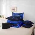 thumbnail image 3 of Erosebridal Horror Lightning Bedding Sets King Size, Blue Comforter Sets with Sheets, Thunder Weather Reversible Bed Set, Microfiber Room Decorative, 7 Pieces, 3 of 5