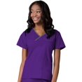 thumbnail image 1 of Maevn Core Contrast Y-Neck Mock Wrap Scrub Top [XXS - 5XL, FREE SHIPPING], 1 of 1