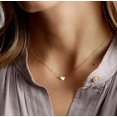 thumbnail image 2 of Collier Initial Cœur Pendentif Lettre Alphabet pour Filles, 2 of 4