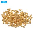 thumbnail image 3 of Unique Bargains Cord End Caps, 100Pcs 3x7mm Metal Spring Coil End Tips Crimp Terminators Caps Rose Gold, 3 of 5