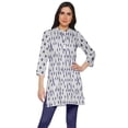thumbnail image 1 of Moomaya Kurtis Courtes à Col Montant en Poly-Crêpe pour Femmes, Haut de Robe Imprimé, 1 of 5