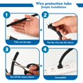 thumbnail image 5 of Cacovedo Dog Cat Cord Protector - 30 ft Chew Proof Cord Protector Electric Wires Covers Protect Wires from Chewing Through Safe Around Rabbits Cats and Other Pets- Outside Diameter 15.8mm, 5 of 5