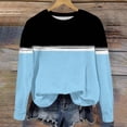 thumbnail image 5 of Besolor Chandail en Molleton Surdimensionné pour Filles Automne Décontracté Col Rond Manches Longues Hauts Mode Tenues à Blocs de Couleur, 5 of 5