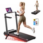 RHYTHM FUN Pad de marche avec Incline, tapis de randonnée pliable avec poignée, LED Affichage & APP Contrôle du domicile & Bureau