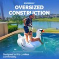 thumbnail image 4 of Swimline Giant Swan Inflatable Ride-On Swimming Pool Raft Float, White, 4 of 8