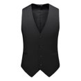 thumbnail image 1 of Mens Basic Business Waist Coat Casual Sleeveless Work Blazer Formal Suit Vest for Prom Wedding, 1 of 7