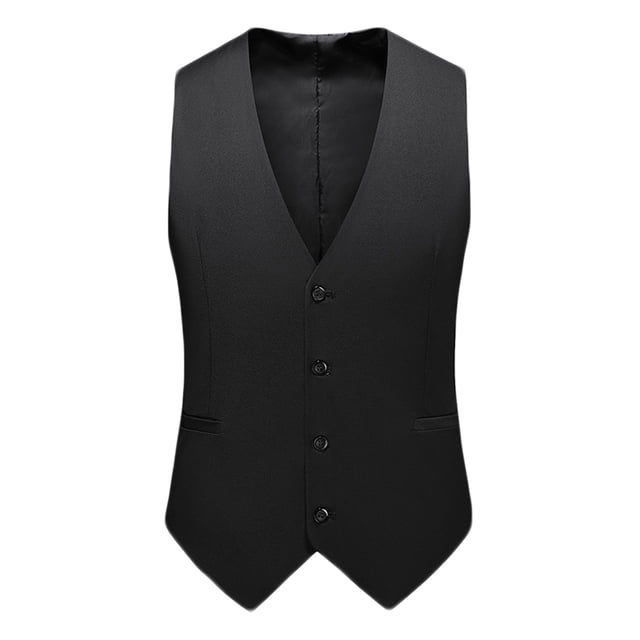 Mens Basic Business Waist Coat Casual Sleeveless Work Blazer Formal Suit Vest for Prom Wedding